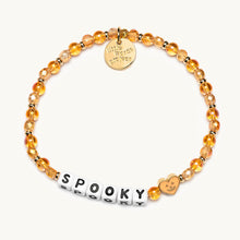 Load image into Gallery viewer, "Spooky" with Jackolantern Heart Charm - Little Words Project Bracelet