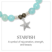 Load image into Gallery viewer, "CZ Starfish" Silver Charm Bracelet - TJazelle