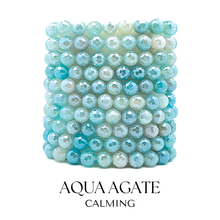 Load image into Gallery viewer, Aqua Agate Calming Stacker - TJazelle