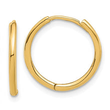 Load image into Gallery viewer, 15mm Polished Hinged Hoops - 14K Gold