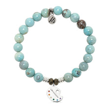 Load image into Gallery viewer, "Create" Painters Pallet Silver Charm Bracelet - TJazelle