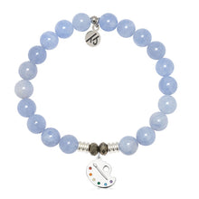 Load image into Gallery viewer, "Create" Painters Pallet Silver Charm Bracelet - TJazelle