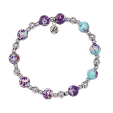 Load image into Gallery viewer, Purple Blue Jasper Day By Day Beaded Bracelet - TJazelle