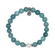 Load image into Gallery viewer, Mountain Jade &amp; Pearl Tranquility Bracelet - TJazelle