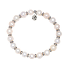Load image into Gallery viewer, Pearl Silver Empowered Elegance Beaded Bracelet - TJazelle