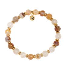 Load image into Gallery viewer, Sunset Quartz Gold Empowered Elegance Beaded Bracelet - TJazelle