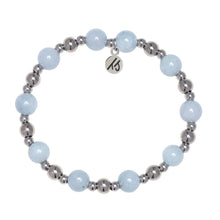 Load image into Gallery viewer, Aquamarine Silver Day By Day Beaded Bracelet - TJazelle