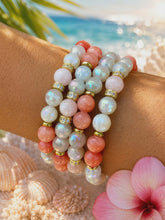 Load image into Gallery viewer, "Sunrise" - Moonstone w/Coral Orange- Marie's Exclusive-TJazelle Bracelet