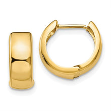 Load image into Gallery viewer, Chunky Small Hinged Hoop Earrings - 14K Yellow Gold