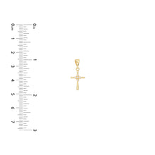 Load image into Gallery viewer, Mini CZ Cluster Cross - 14K Yellow Gold