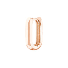 Load image into Gallery viewer, 10x15mm Oblong Polished Hoops - 14K Rose Gold