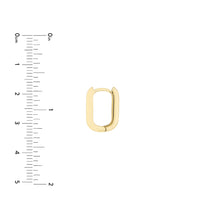 Load image into Gallery viewer, 10x15mm Oblong Polished Hoops - 14K Yellow Gold