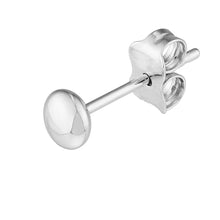 Load image into Gallery viewer, Flat Round Puff Stud Earrings - 14K Gold
