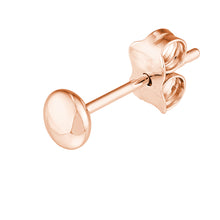 Load image into Gallery viewer, Flat Round Puff Stud Earrings - 14K Gold