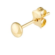 Load image into Gallery viewer, Flat Round Puff Stud Earrings - 14K Gold