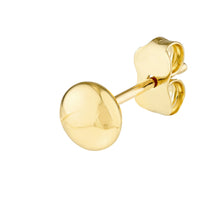 Load image into Gallery viewer, 5.5mm Flat Round Pebble Stud Earrings - 14K Yellow Gold
