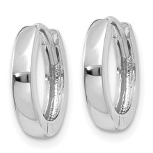 Load image into Gallery viewer, 10mm Round Hinged Huggie Hoops - 14K White Gold