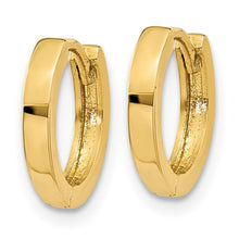Load image into Gallery viewer, Round Hinged Huggie Hoop Earrings - 14K Yellow Gold