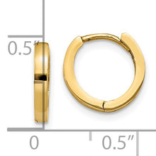 Load image into Gallery viewer, Round Hinged Huggie Hoop Earrings - 14K Yellow Gold