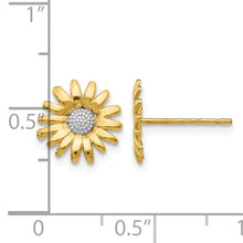 Load image into Gallery viewer, Daisy Post Stud Earrings - 14K and White Rhodium