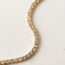 Load image into Gallery viewer, Tennis Necklace Clear - Gold Plated