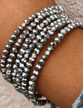 Load image into Gallery viewer, Pewter with Silver Accents - Crystal Stacker