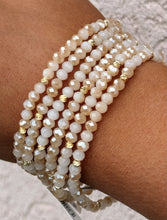 Load image into Gallery viewer, Carmel Cream with Gold Accents  - Crystal Stacker
