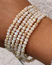 Load image into Gallery viewer, Carmel Cream with Gold Accents  - Crystal Stacker