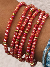 Load image into Gallery viewer, Bright Coral with Gold Accents - Crystal Stacker