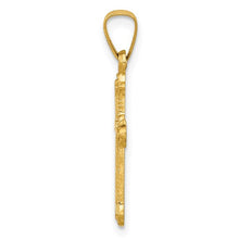 Load image into Gallery viewer, Small Fleur Cross Pendant - 14K Yellow Gold