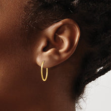 Load image into Gallery viewer, Satin Diamond-cut Endless Hoop Earrings - 14K Yellow Gold