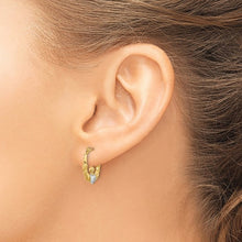 Load image into Gallery viewer, Claddagh Hoop Earrings - 14K Yellow and White Gold