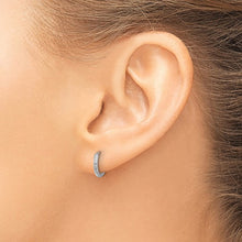 Load image into Gallery viewer, Hinged Hoop Earrings - 14K White Gold