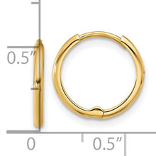 Load image into Gallery viewer, 14mm Polished Hinged Hoops - 14K Gold