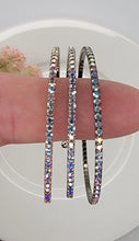 Load image into Gallery viewer, Crystal AB Iridescent Skinny Rhinestone Flexible &amp; Stackable Bangle Bracelet