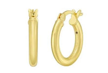 Load image into Gallery viewer, Gold Over Sterling Silver Hoops