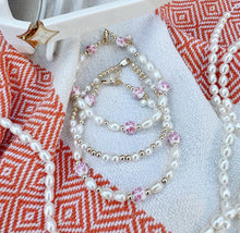 Load image into Gallery viewer, The Amalfi Porcelain and Pearl Beaded Bracelet - Our Whole Heart