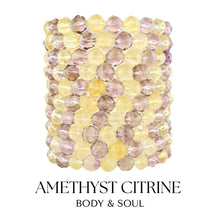 Load image into Gallery viewer, "Body and Soul" Amethyst Citrine Faceted Stacker -TJazelle