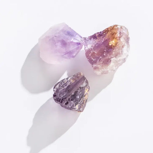 Rough Amethyst Stone & Meaning Card