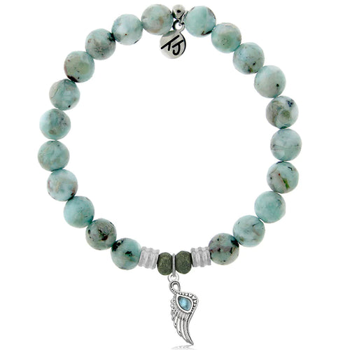 Angel Blessings Larimar Charm Bracelet - TJazelle