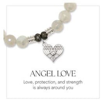 Load image into Gallery viewer, "Angel Love" Heart Silver Charm Bracelet - TJazelle