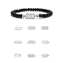 Load image into Gallery viewer, Black Crystal 444 Angel Number Bracelet - Love Lisa