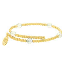 Load image into Gallery viewer, April Birthstone Gold-Filled Bead Wrap- By Wind &amp; Fire