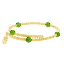 Load image into Gallery viewer, August Birthstone Gold-Filled Bead Wrap- By Wind &amp; Fire