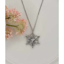 Load image into Gallery viewer, Snowflake CZ Pendant Necklace