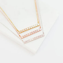 Load image into Gallery viewer, Pavé Bar Layering Necklace