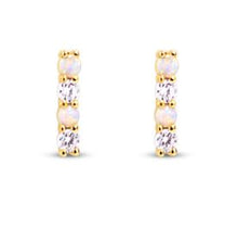 Load image into Gallery viewer, Infinity Bar Studs in Cotton Candy - Chloe &amp; Lois