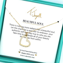 Load image into Gallery viewer, Beautiful Soul Gold TJazelle Heart Necklace