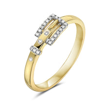 Load image into Gallery viewer, Buckle Diamond Ring - 14 Karat Yellow Gold