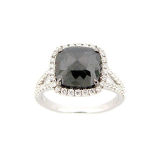 Load image into Gallery viewer, Black Diamond &amp; Diamond Ring - 18K White Gold